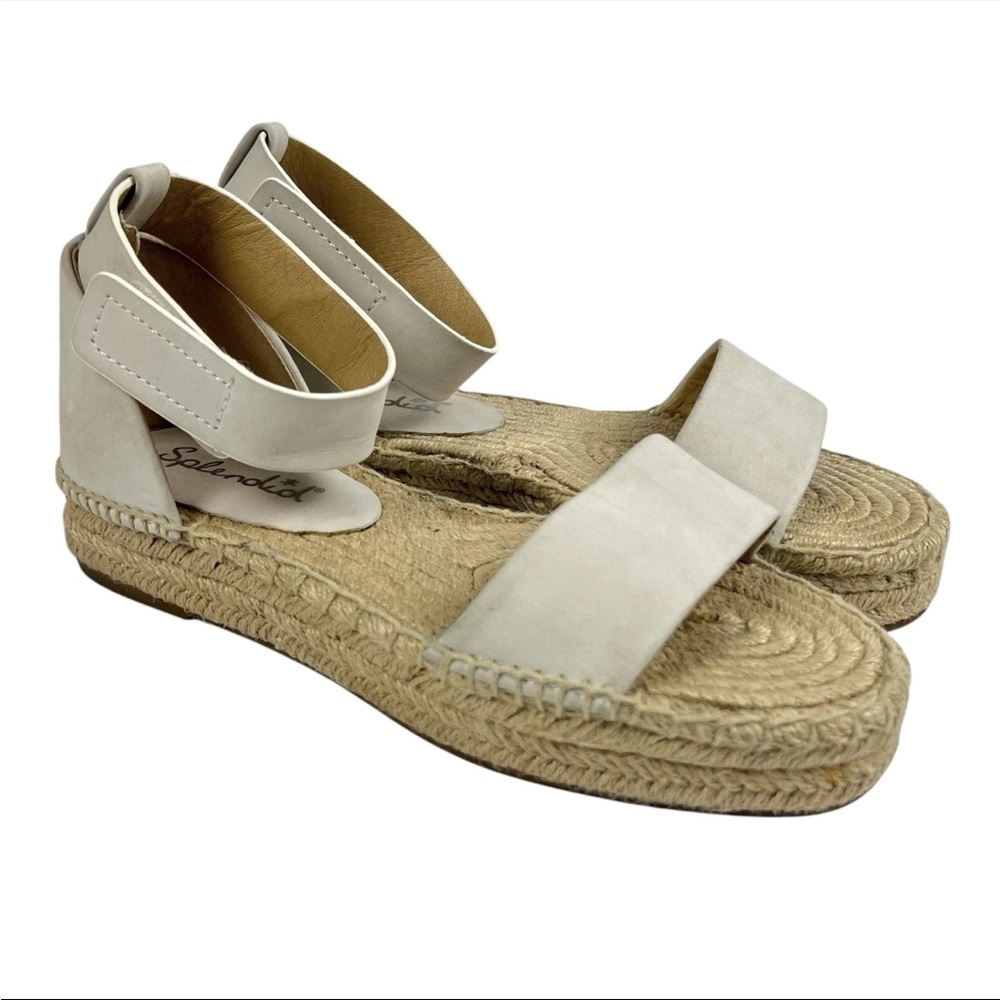 Splended metallic, gray Espadrille Sandals 9